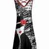 Lily | Black & Red 'Fashion' Crisscross-Back Sleeveless Dress - Women & Plus