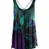 Lily | Purple & Teal Abstract Crisscross-Back Sleeveless Tunic - Women
