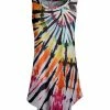 Lily | White & Orange Multicolor Tie-Dye Sleeveless Tunic - Women