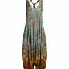 Lily | Turquoise & Brown Floral Racerback Harem Jumpsuit - Women