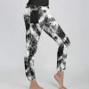 Lily | Black & Gray Tie-Dye Burst Pocket High-Waist Leggings - Women