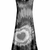 Lily | Gray & White Tie-Dye Heart Keyhole-Back Sleeveless Dress - Women & Plus