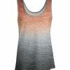 Lily | Rust & Gray Ombré Scoop-Neck Tank - Plus