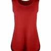 Lily | Red Side-Slit Tank - Plus