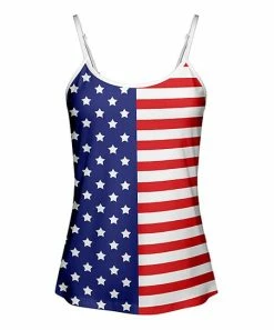 Lily | Red & Blue Star Stripe Tank - Plus