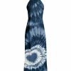 Lily | Navy & White Tie-Dye Heart Maxi Yoke Dress - Women & Plus