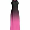 Lily | Pink & Black Ombré Maxi Yoke Dress - Women & Plus