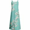Lily | Aqua & Red Floral Branch V-Neck Cami-Strap Maxi Dress - Women & Plus