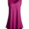 Lily | Fuchsia Sleeveless Scoop Neck Tunic - Plus