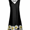 Lily | Black & Yellow Daisy Crisscross-Back Sleeveless Dress - Women & Plus