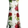 Lily | Red & Green Floral Shift Dress - Plus