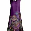 Lily | Purple & Orange Paisley Sleeveless Shift Dress - Women & Plus