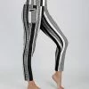 Lily | White & Black Houndstooth Stripe High-Waist Pocket Leggings - Women