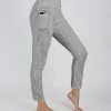 Lily | Gray & White Gingham Pocket Leggings - Women