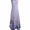 Lily | Lavender & Pink Floral Sleeveless Maxi Dress - Women