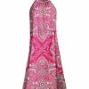 Lily | Pink & White Arabesque Yoke Dress - Women & Plus