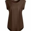 Lily | Brown Cap-Sleeve Tunic - Women