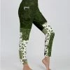 Lily | Green & White Floral Patchwork High-Waist Pocket Leggings - Women & Plus