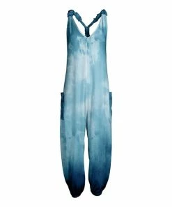Lily | Blue & Navy Ombré Racerback Pocket Jumpsuit - Women