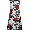 Lily | White & Red Floral Sleeveless Shift Dress - Women & Plus