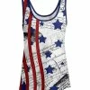 Lily | Blue & Red Stars & Stripes Scoop Neck Tank - Women