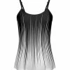 Lily | Black & White Abstract Camisole - Plus