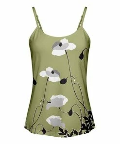 Lily | Green & White Floral Camisole - Women