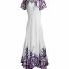 Lily | White & Purple Floral Handkerchief-Hem Maxi Dress - Women & Plus