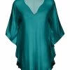 Lily | Teal V-Neck Cape-Sleeve Tunic - Women