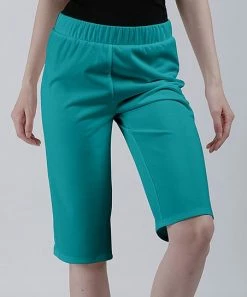 Lily | Turquoise Capri Pants - Plus