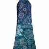 Lily | Blue & Turquoise Paisley Halter Dress - Women