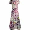 Lily | Pink & Purple Floral Handkerchief Maxi Dress - Women & Plus