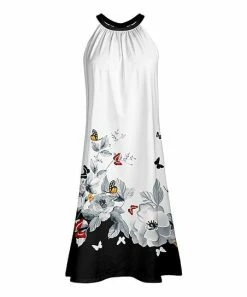 Lily | Black & Gray Floral Yoke Shift Dress - Women & Plus