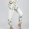 Lily | White & Green Floral Pocket High-Waist Leggings - Women