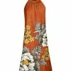 Lily | Orange & Cream Floral Yoke Dress - Women & Plus
