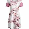 Lily | White & Rose Floral Short-Sleeve A-Line Dress - Women
