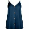 Lily | Navy Button-Up Tank - Plus