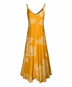 Lily | Yellow Floral V-Neck Sleeveless Maxi Dress - Plus