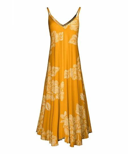 Lily | Yellow Floral V-Neck Sleeveless Maxi Dress - Plus 1 Lily | Yellow Floral V-Neck Sleeveless Maxi Dress - Plus