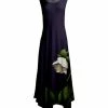Lily | Purple & Green Floral Sleeveless Handkerchief Maxi Dress - Women & Plus