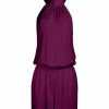 Lily | Plum Blouson Romper - Women