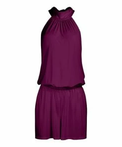 Lily | Plum Blouson Romper - Women