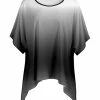 Lily | Gray & White Ombré Sidetail Tunic - Plus