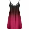 Lily | Pink & Black Ombré Pleat-Front Sleeveless Tunic - Plus
