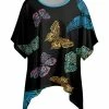 Lily | Black Butterfly Sidetail Tunic - Women