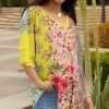 Lily | Yellow & Pink Floral Patchwork Ruffle-Sleeve V-Neck Tunic - Women & Plus