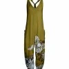 Lily | Olive & Gray Butterfly Pocket Racerback Jumpsuit - Women