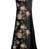 Lily | Black & Pink Rose Sleeveless Shift Dress - Women & Plus