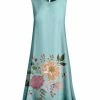 Lily | Aqua & Rose Floral Sleeveless Shift Dress - Women & Plus