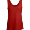 Lily | Red Scoop Neck Tank - Plus